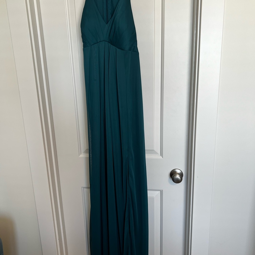 Azazie Teal Evening Gown